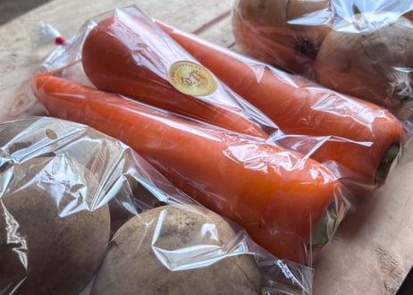 【金賞アロマレッド入り】栽培期間中：農薬・化学肥料不使用　カレー・シチュー野菜セット