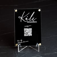 セミオーダー　QRコードアクリルスタンド  (長方形・黒）