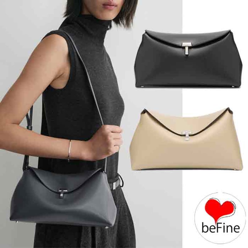 TOTEME T-Lock レザー クラッチバッグ ショルダーバッグ【海外お