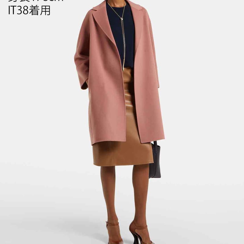 S MAX MARA ARONA ダブルフェイス ウールコート ベルトコート