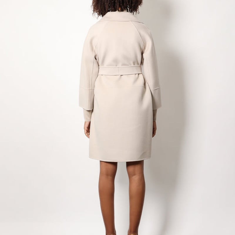 S MAX MARA ARONA ダブルフェイス ウールコート ベルトコート