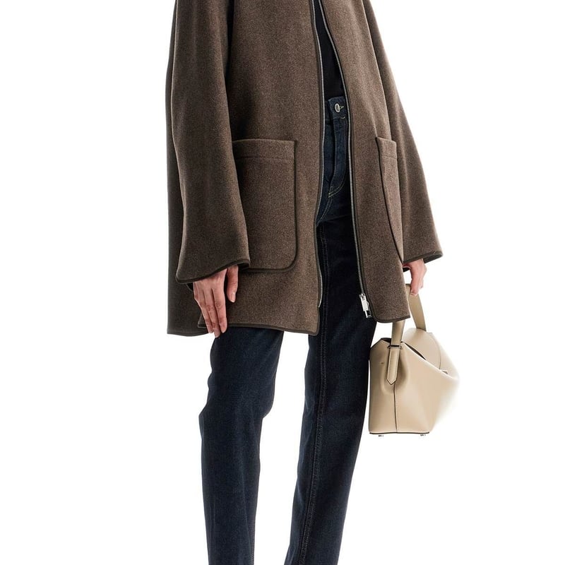 TOTEME フェルトウール ジャケット ノーカラー ジャケットコート TOTEME フェルトウール ジャケット ノーカラー ジャケットコート