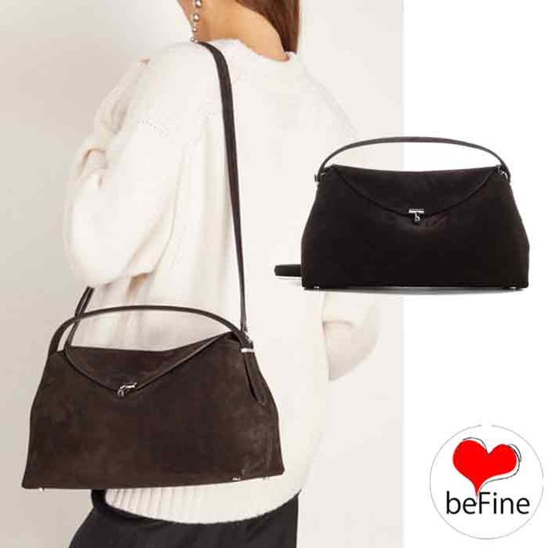 TOTEME T-Lock スエード トップハンドルバッグ ショルダーバッグ