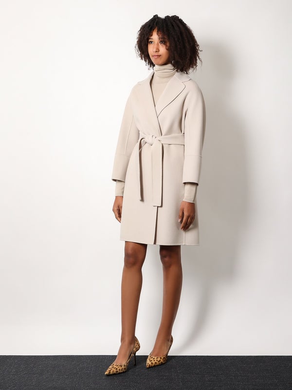 S Max Mara ARONA ダブルフェイスコート クチートアマーノ 40 S MAX MARA ARONA ダブルフェイス ウールコート ベルトコート