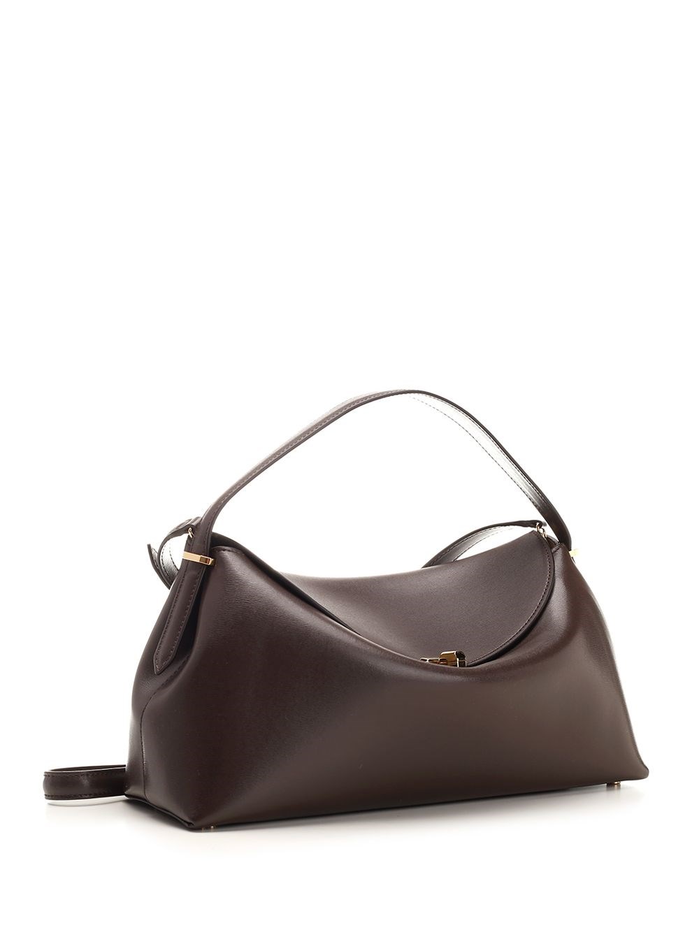 最終　新品未使用　トーテム　TOTEME T-Lock　ハンドバッグ　タン T-Lock grained-leather top handle tan – TOTEME