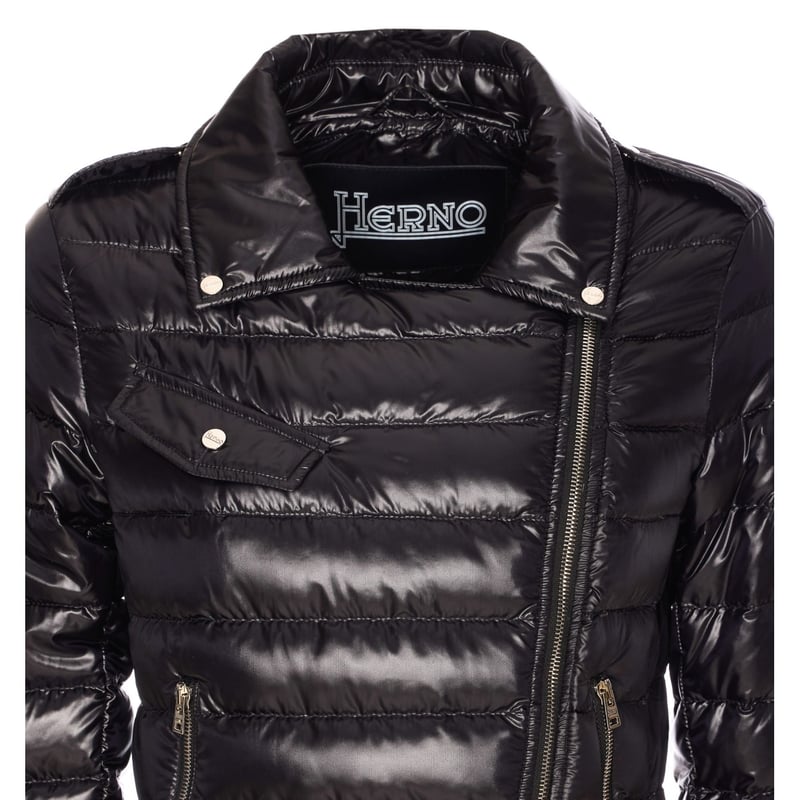 HERNO ライダースジャケット HERNO ライダースジャケット ダウンジャケット ウルトラライト