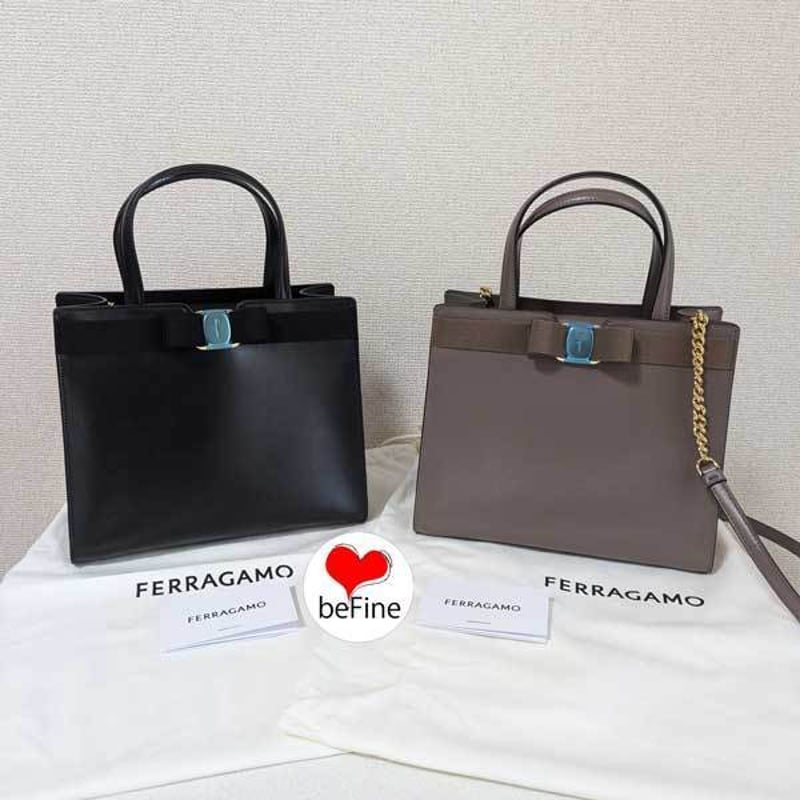 Ferragamo ヴァラ リボン トートバッグ ショルダーバッグ | beFine