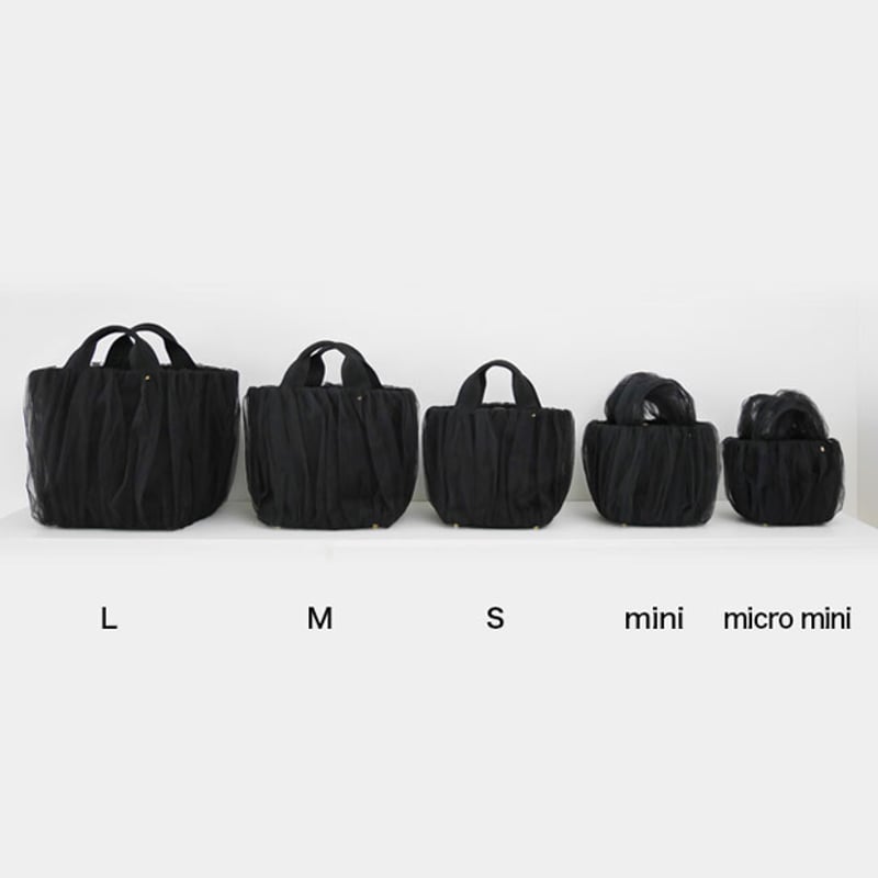 チュールバッグ BLACK / L | 【RUMIMUR】ルミムル