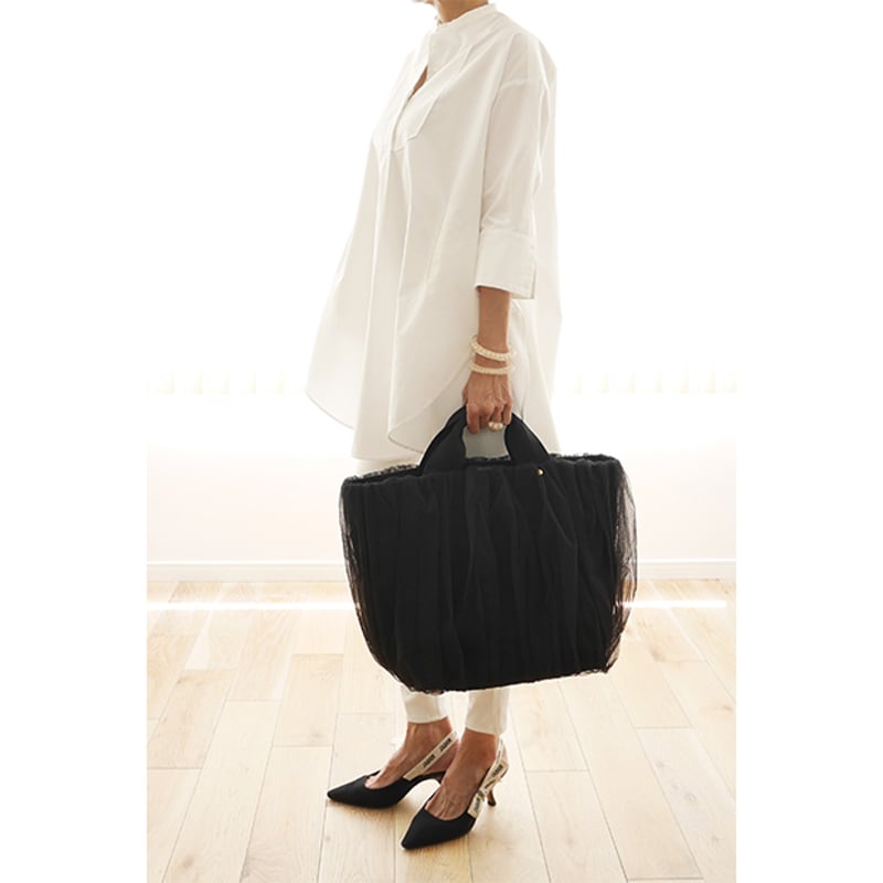 チュールバッグ BLACK / L | 【RUMIMUR】ルミムル