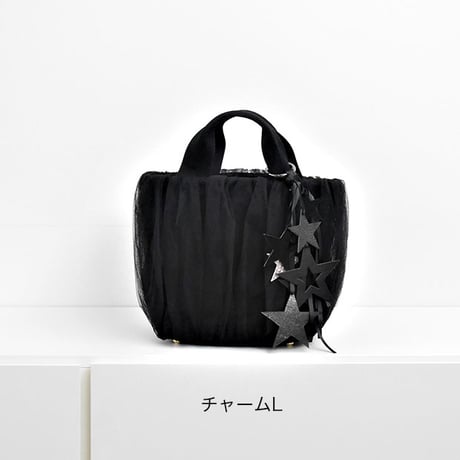 チュールバッグ BLACK / S