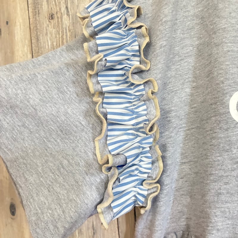 リメイク❣adidas フリル付Tシャツ 半袖 ショート丈【R-0022】 | 古着