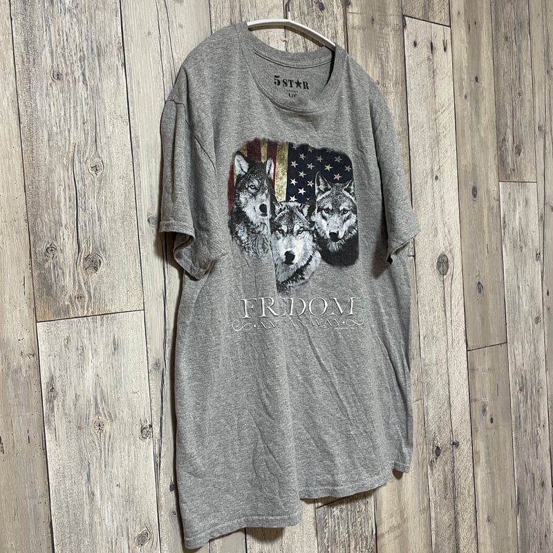 【週末セール】新品 RonHerman アニマルズレターTシャツ グレー S 5ST☆R プリントTシャツアニマル メンズ【25-0085】 | 古着屋のんちゃん