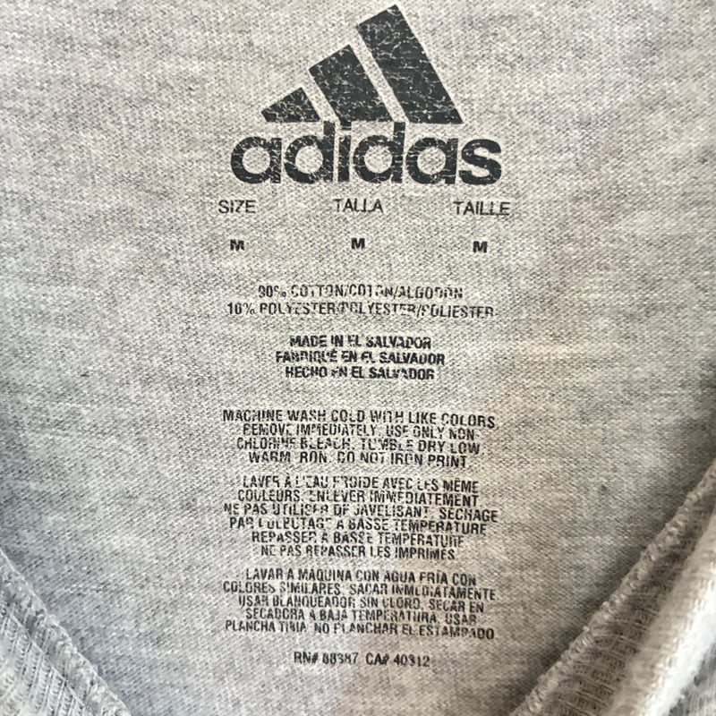 NOAH adidas フリル付きホワイトTシャツ リメイク リメイク❣adidas フリル付Tシャツ 半袖 ショート丈【R-0022】 | 古着