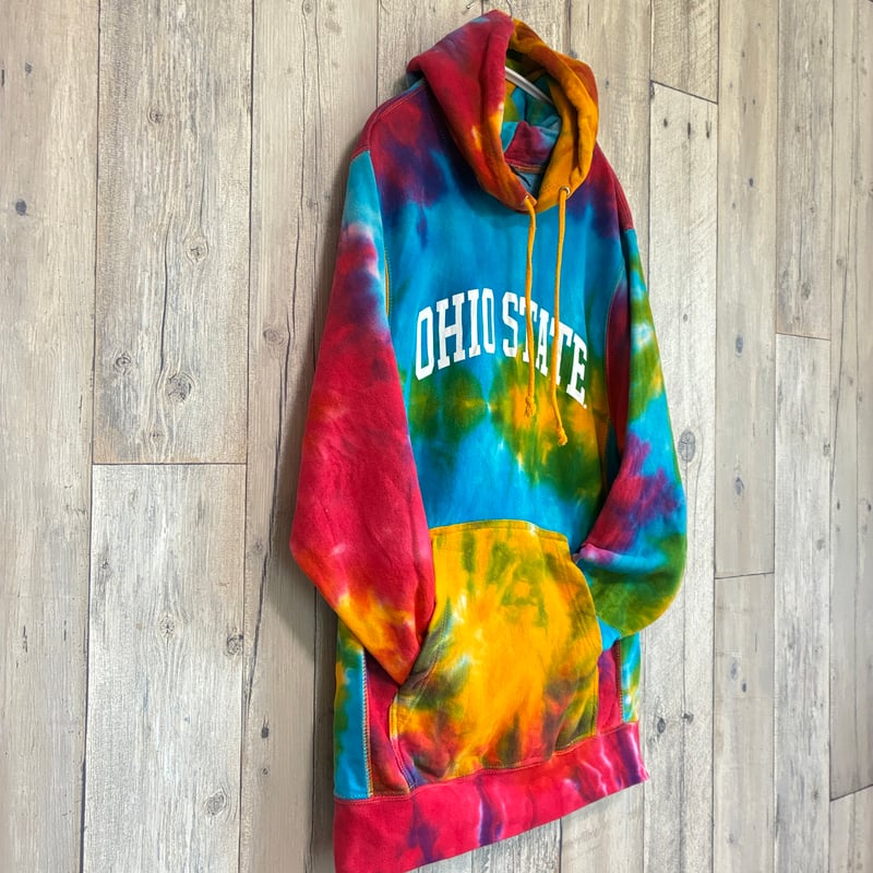 売約済 極美品 バートン メタリカ コラボ タイダイ柄 撥水パーカー L相当 極美品 超希少 バートン メタリカ コラボ タイダイ柄 撥水パーカー L