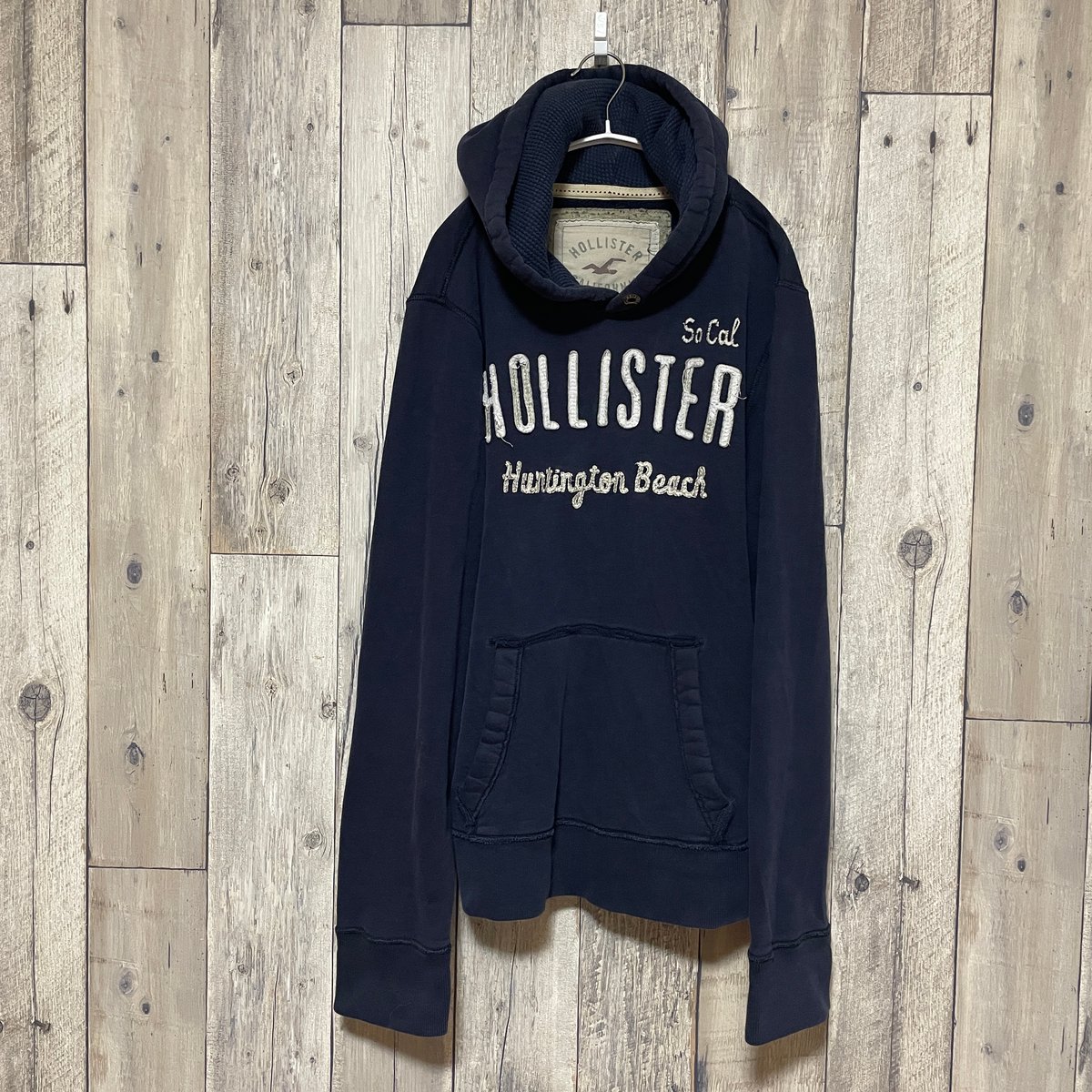 HOLLISTERスウェットパーカー ロゴ メンズ【25-0127】 | 古着屋のんちゃん