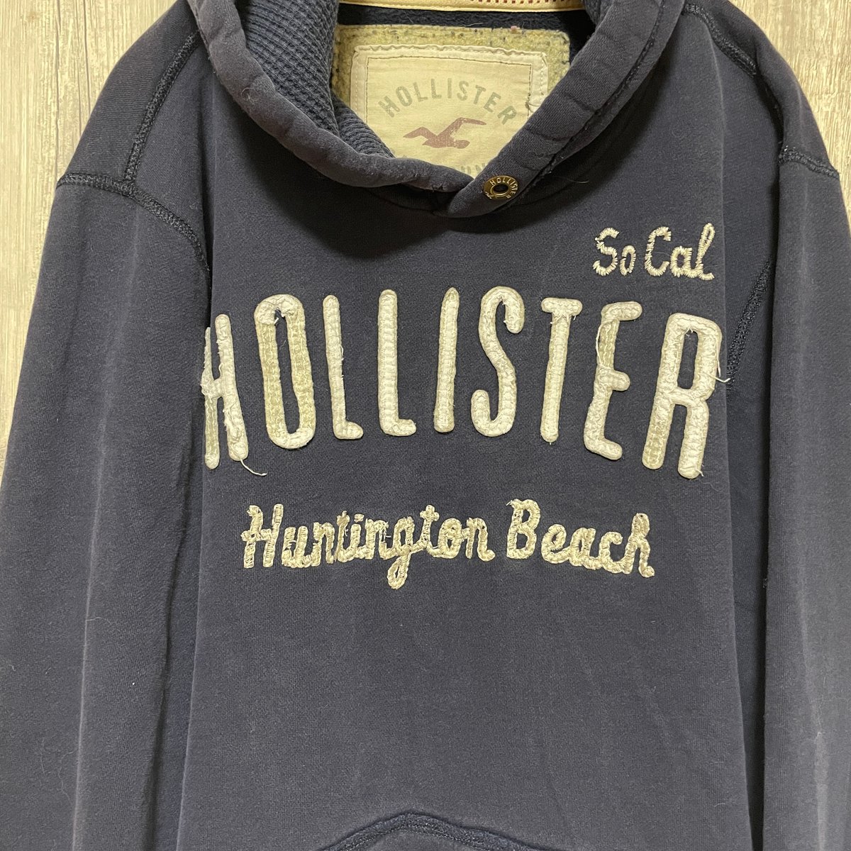 HOLLISTERスウェットパーカー ロゴ メンズ【25-0127】 | 古着屋のんちゃん