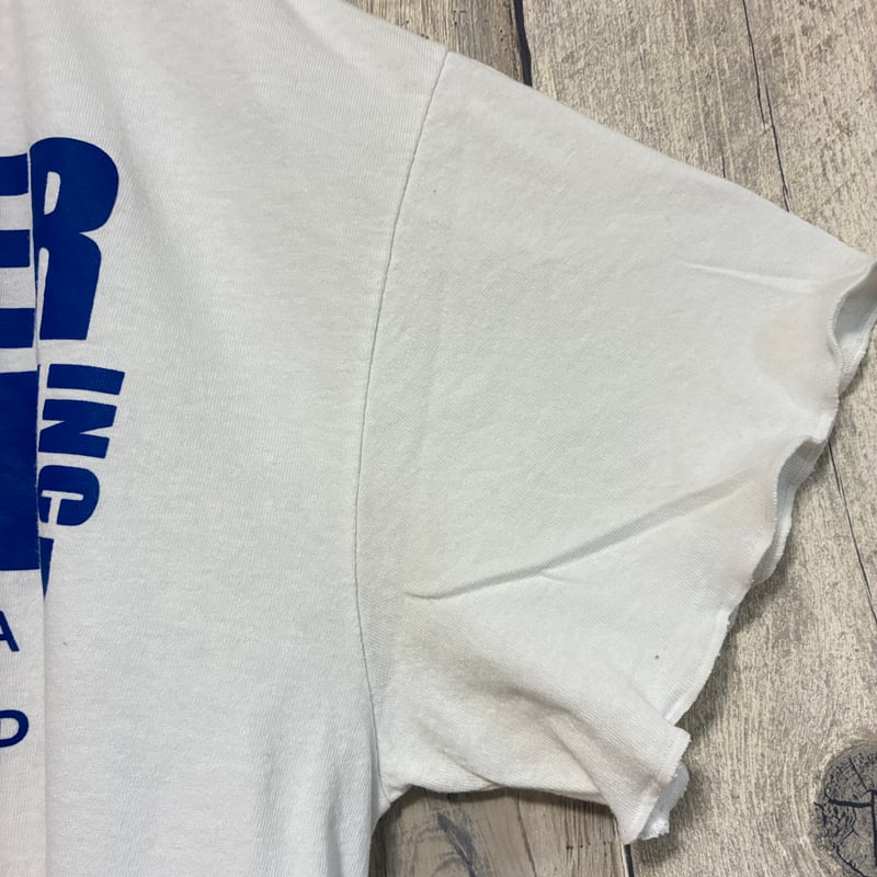リメイク❣フリル付きプリントTシャツ半袖 ホワイト ゆったり【R