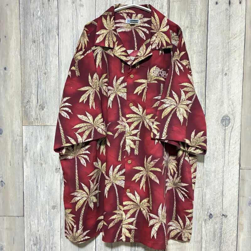 Edwards アロハシャツ 総柄 ヤシの木【25-0367】 | 古着屋のんちゃん