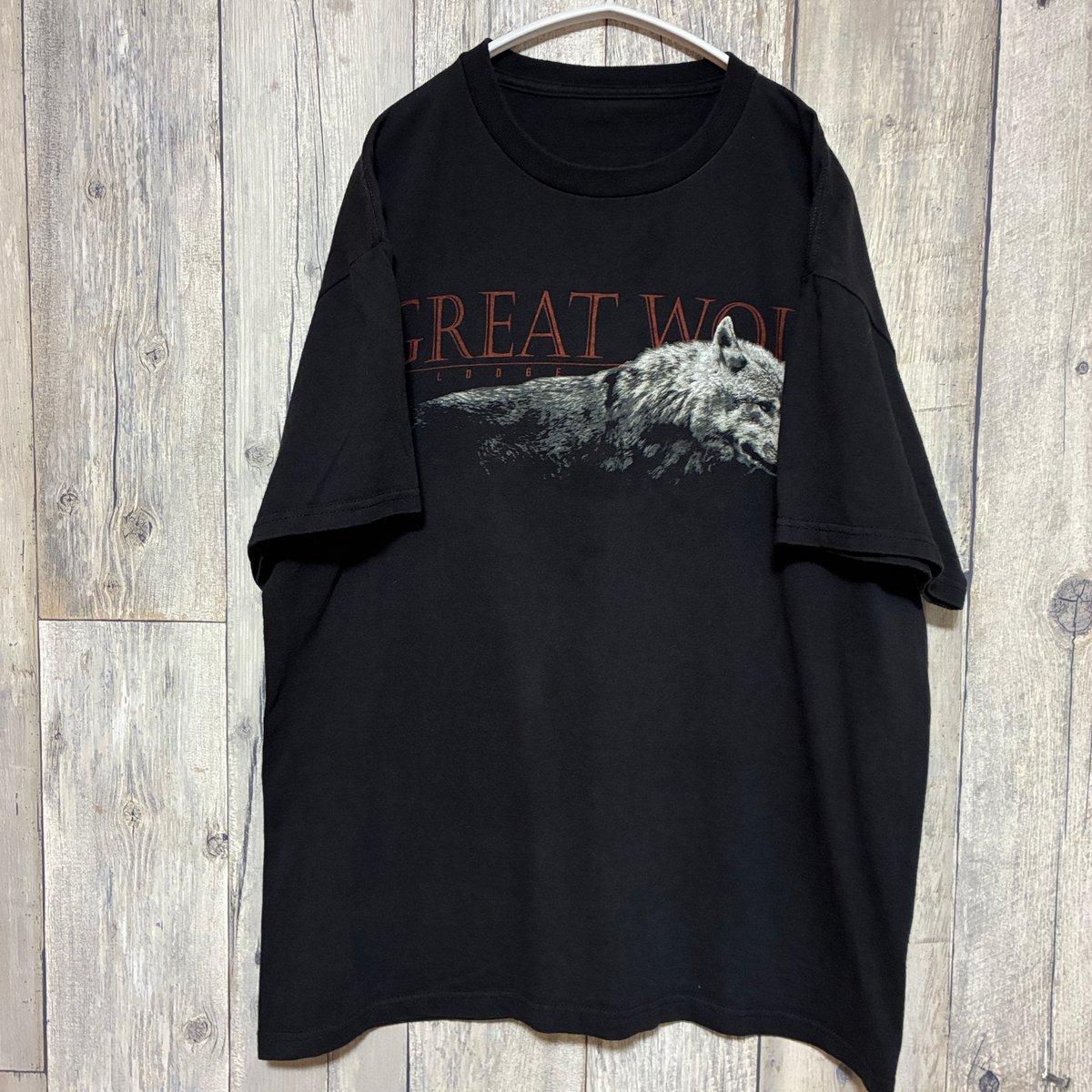 プリントTシャツ アニマル オオカミ【25‐0447】 | 古着屋のんちゃん