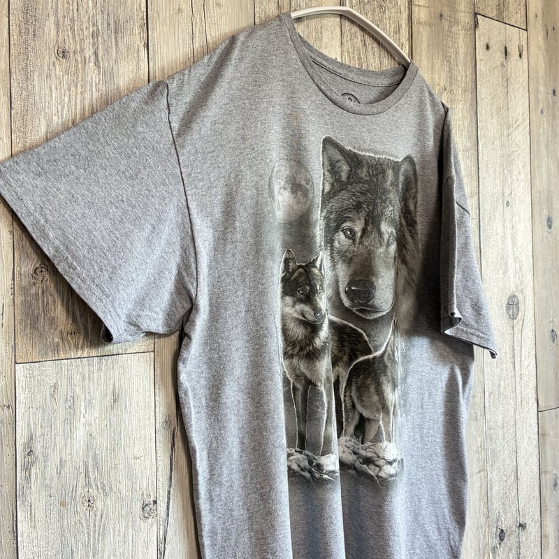 DOM プリントTシャツ アニマル オオカミ【25-0337】 | 古着屋のんちゃん
