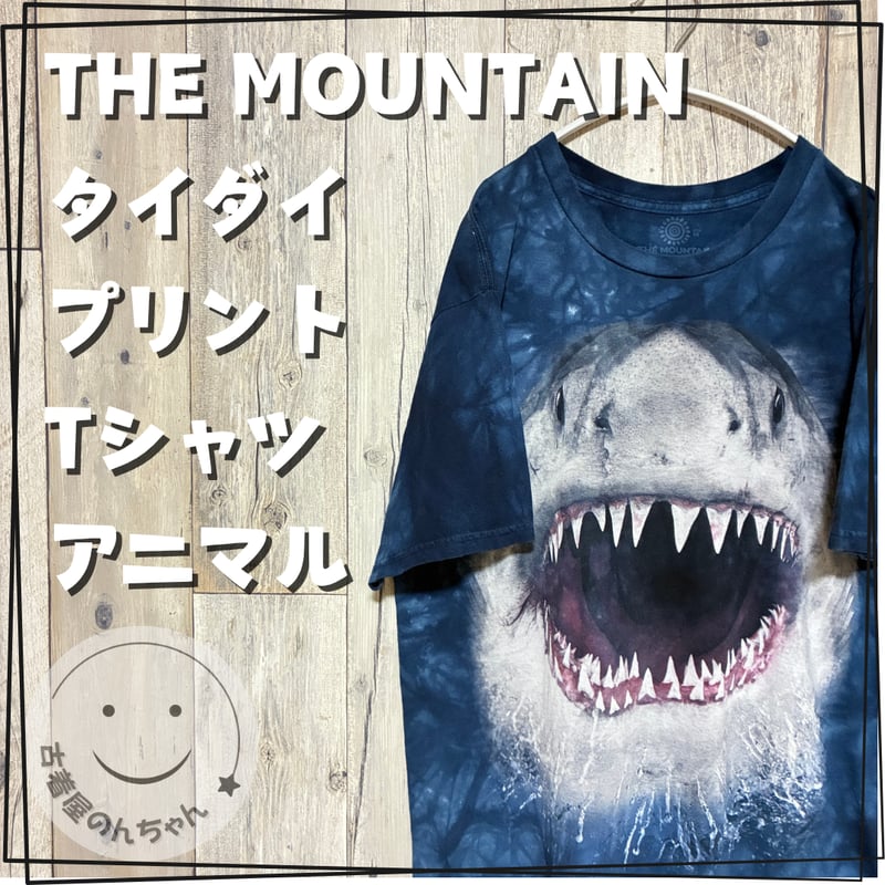 THE MOUNTAIN タイダイプリントTシャツアニマル サメ【25-0457