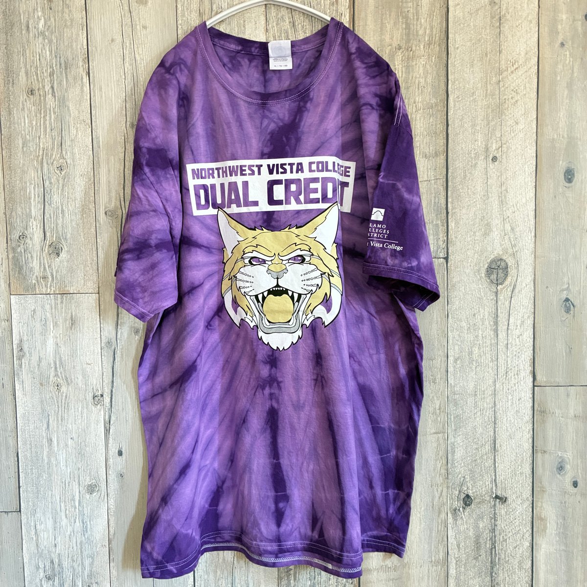 リメイク❣ パープルタイダイ プリントフリル Tシャツショート丈【R