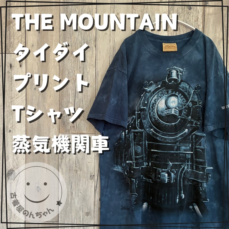 THE MOUNTAIN タイダイプリントTシャツ 蒸気機関車【25‐0501 THE MOUNTAIN タイダイプリントTシャツ 蒸気機関車【25‐0501