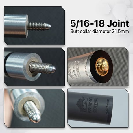 ※6月下旬入荷　Rhino - 30インチ 5/16-18 12.4mm カーボンファイバー プールキューシャフト