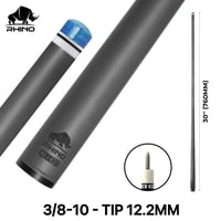 Rhino - 30インチ 10山 3/8-10 12.2mm カーボンファイバー プールキューシャフト
