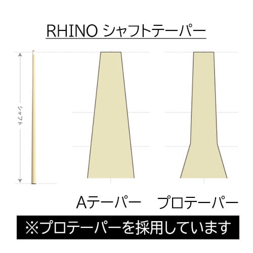 Rhino - 30インチ Q-LOC ユニロック対応 12.4mm カーボンファイバー