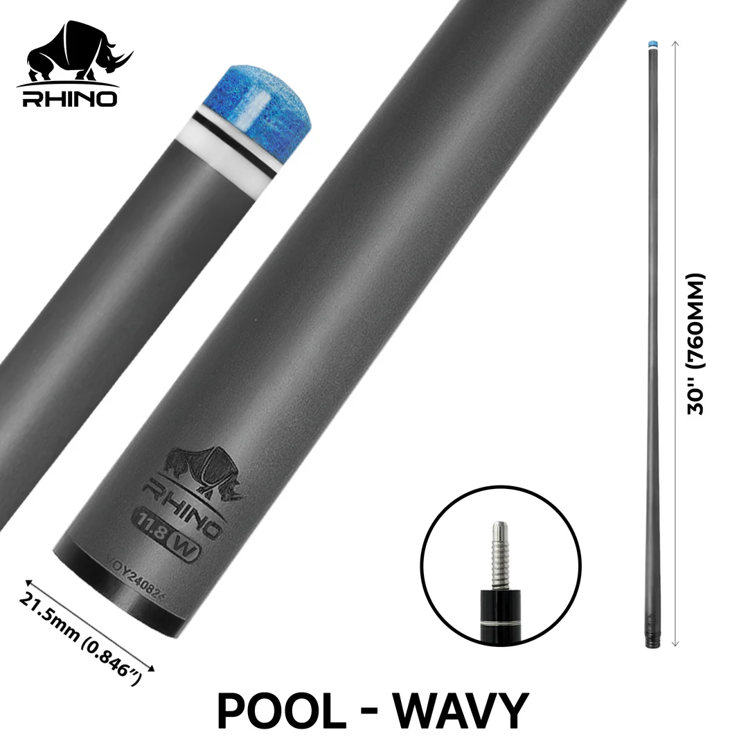 7月下旬入荷 Rhino - 30インチ WAVY 11.8mm カーボンファイバー プール