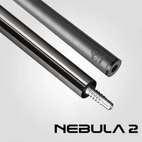 ※お勧め一押し　【予約販売】 Rhino NEW NEBULA2 プールキュー スポーツグリップ- チャコールグレー  11.8/12.8