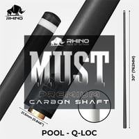 新商品】 Rhino - 30インチ Q-loc MUST SHAFT 11.8mm カーボ