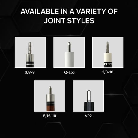 【予約販売】 Rhino - 28インチ 12mm カーボンファイバー キャロムキューシャフト　18山/10山/ラジアル/Q-LOC/VP2