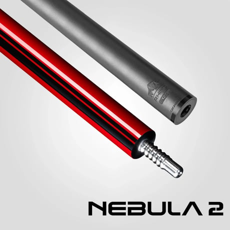 ※お勧め一押し　【予約販売】 Rhino NEW NEBULA2 プールキュー ノーラップ - クリムゾンレッド 11.8/12.4/12.8