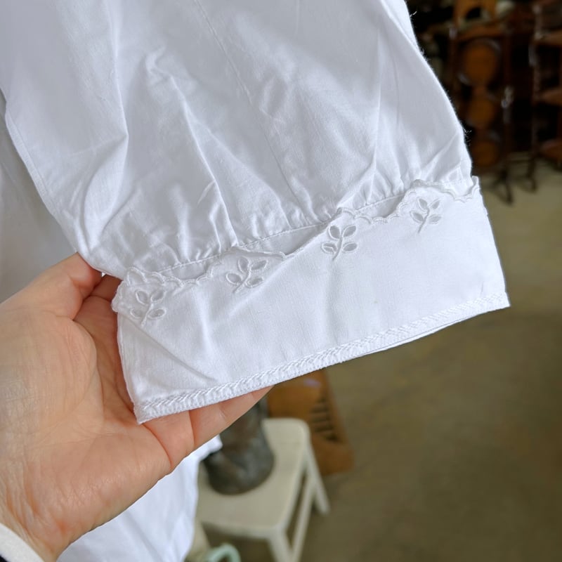 フランスヴィンテージブラウス　白　アンティークブラウス　arts& vrisko フランスヴィンテージブラウス 白 アンティークブラウス arts&