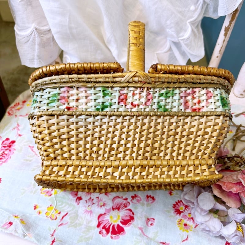 美品☆フランスアンティークのローズパニエ（23cm） | アンティークス蕾