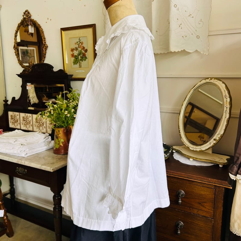 フランスアンティークブラウス　黒　レース　ヴィンテージ　arts& vrisko フランスヴィンテージブラウス アンティークブラウス arts&