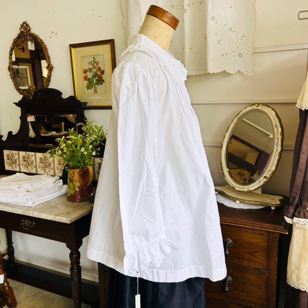 フランスヴィンテージブラウス　白　アンティークブラウス　arts& vrisko フランスヴィンテージブラウス 白 アンティークブラウス arts&