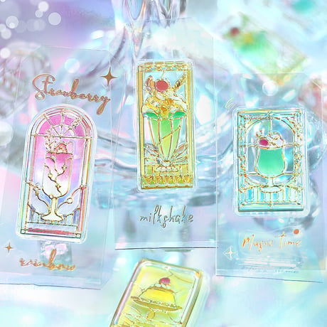 きゅるるんシール【ビージーエム】喫茶アラモード３種類セット