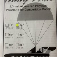 競技用24インチパラシュートキット（ASP 24" 1/4mil "Hang Time" Competition Parachute Kit - 1 Per Pack）