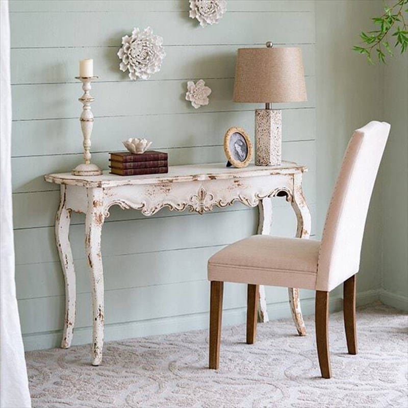 コンソールネコ脚【ホワイト】デスク 机 テーブル おしゃれ 木製 引出