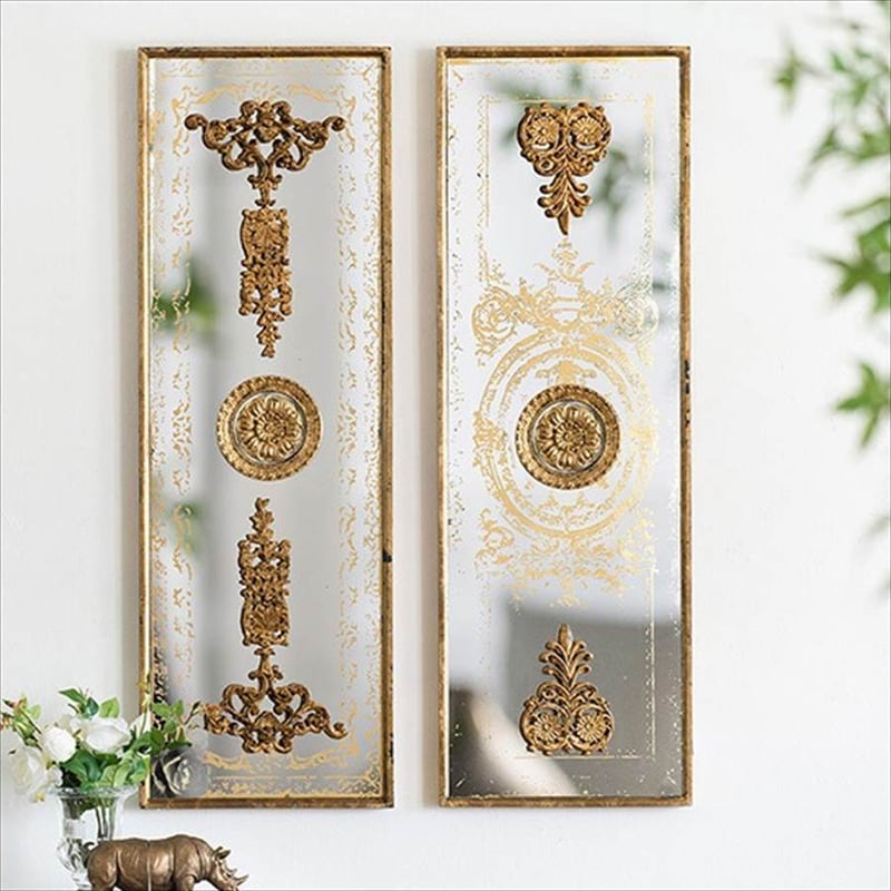 クラシック・ミラー・ウォールデコレーション・2個セット | PLUS-ONE