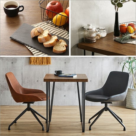 2人用 ダイニングテーブルセット カフェ風ダイニングテーブル 3点セット ダイニング3点セット ダイニングセット 2人掛け 2人用テーブル 回転式 ダイニングチェア2脚セット テー
