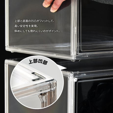 マルチクリアボックス 2個セット W360×D270×H225mm マルチクリアボックス 2個セット コレクションケース ディスプレイケース 全面クリア 360度透明