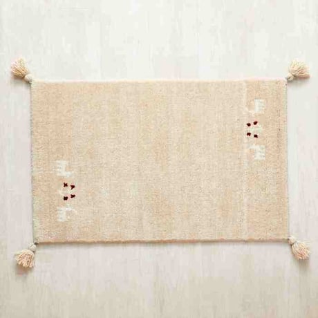 玄関マット 室内 50x80cm ミニラグ ホノカ 6色対応 玄関 ラグ おしゃれ 屋内 ウール100％ ラグマット ウールラグ 長方形 ギャッベ 手織り 防炎 オールシーズン シンプル 50×80