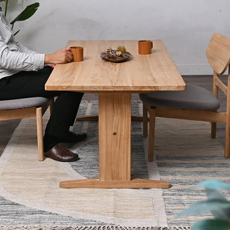 ダイニングテーブル 140cm ロータイプ テーブル単品 木製 チーク 無垢材 シンプル おしゃれ 北欧 ナチュラル インテリア テイスト 家具 レストラン カフェ
