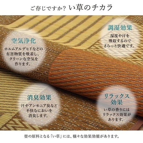 花ござ カーペット 京刺子 261×261cm 江戸間4.5畳
