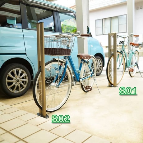 サイクルスタンド スチール 床付け 1台 用 日本製 自転車スタンド 屋外 自転車 スタンド 自転車 自転車ラック サイクルラック 駐輪場 スタンド 固定式 固定タイプ アイアン （銀 銀色 シルバ