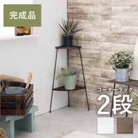 ラック コーナーラック 2段 アイアンラック スチールラック オープンラック フラワースタンド トイレラック 飾り棚 花台 デポシリーズ アイアン アンティーク ディスプレイラック